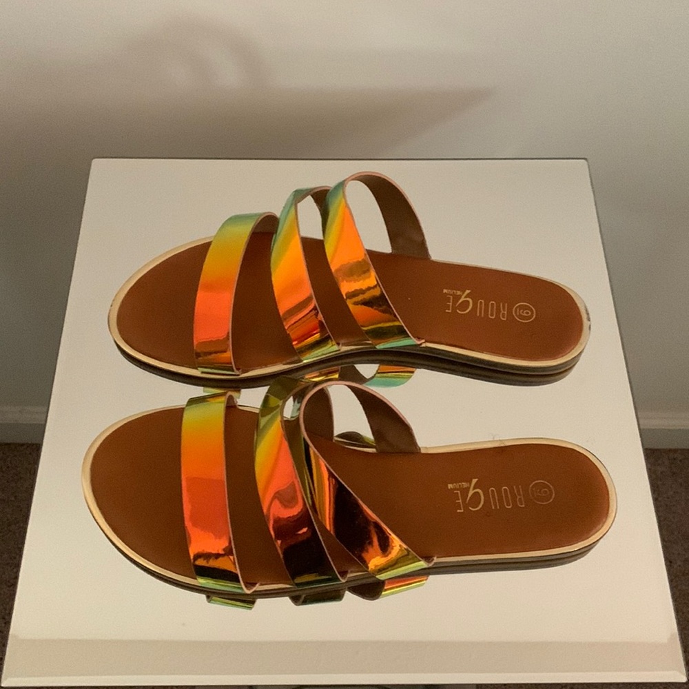 Multi Colored Flat Sandals